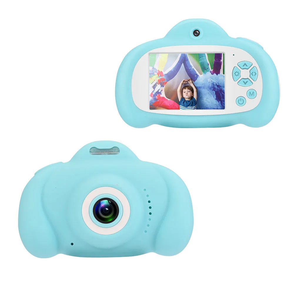 2. 4nch Детская цифровая камера маленькая зеркальная с двойным объективом игрушка