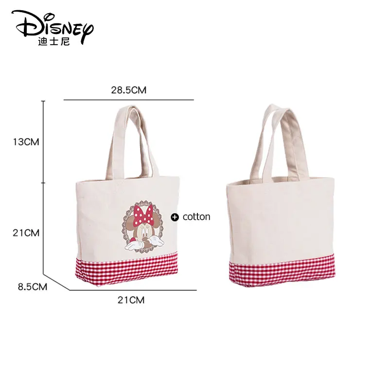 Женская сумка Disney Mickey Minnie Большая вместительная Холщовая Сумка на плечо
