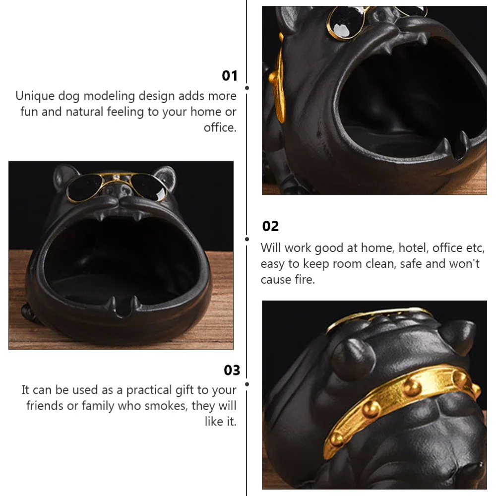 

1pc Cool Dog Shape Ashtray Creative Household Ashtray Cigarettes Ash Holder