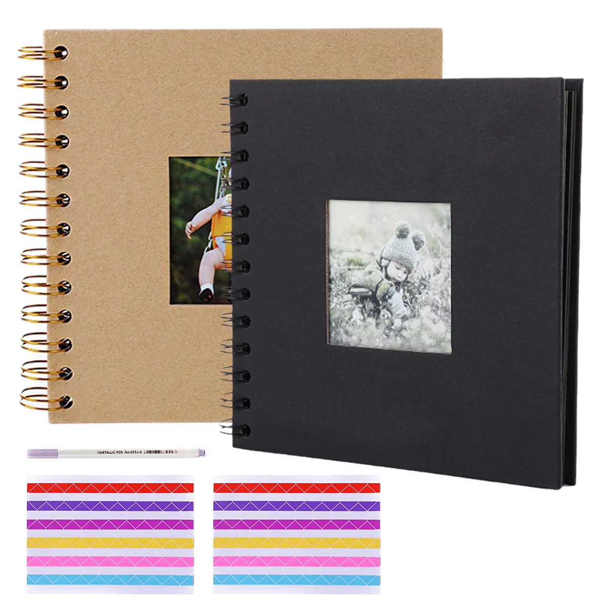 

Photo Album Memory Books 40 Sheets 80 Pages Handmade Book Scrapbook DIY Craft Photo Albums for Birthday Anniversary Wedding Gift