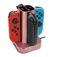 Зарядное устройство HONTA Switch Joy Con 4 в 1 из алюминиевого сплава
