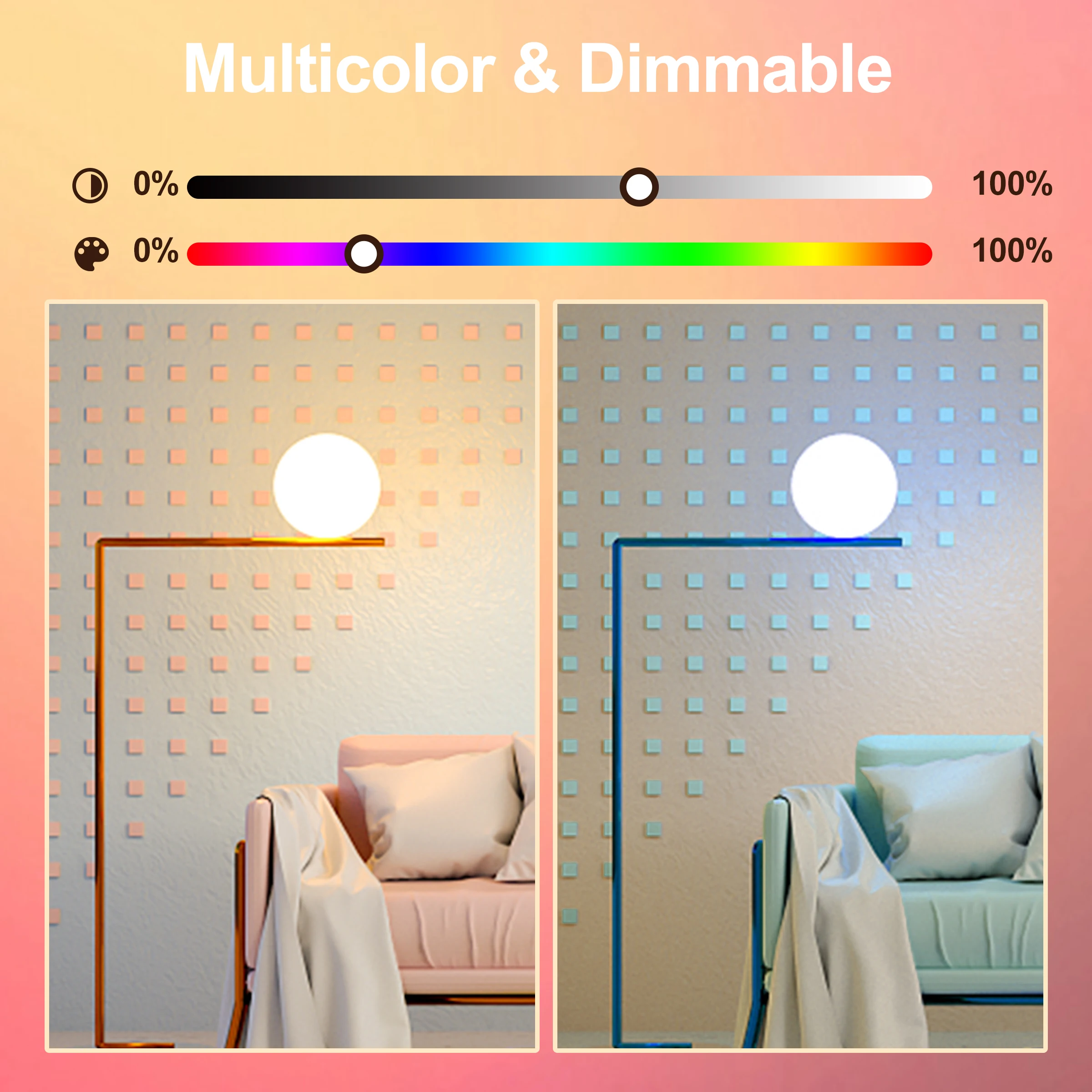 Tuya Wifi умный светильник лампочка E27 светодиодной цветной RGB лампы с регулировкой