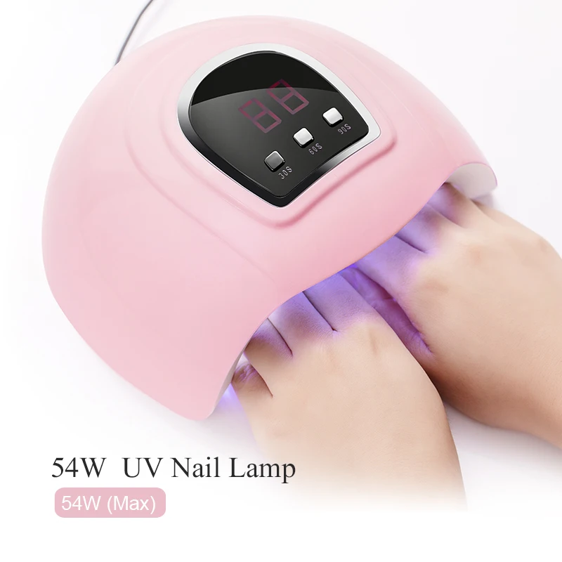 54 Вт УФ-лампа для сушки ногтей 18 светодиодов 30 s/60 s/90 s USB кабель лампа геля