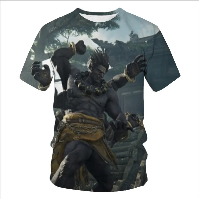 

Summer New Popular Animation Forever 3d Digital Print Round Neck Men's Street Cool Short Sleeve Sweatshirt