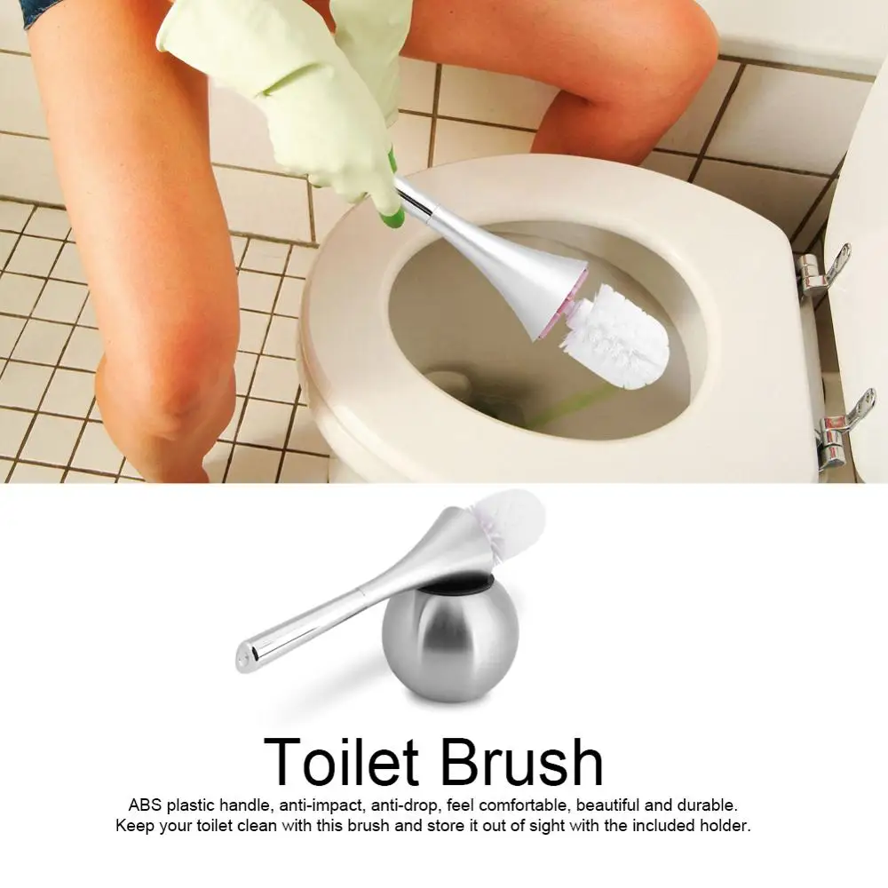 

Скраб для ванной и туалета, набор для ванной комнаты с основанием из нержавеющей стали, щетка для уборной с держателем, инструмент для ванно...