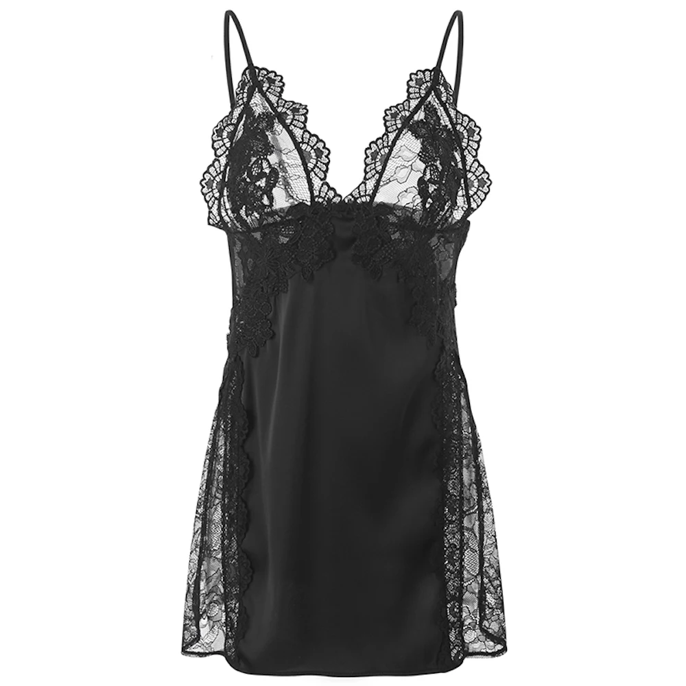 Соблазнительное кружевное Ночное платье домашняя одежда для сна женская ночная