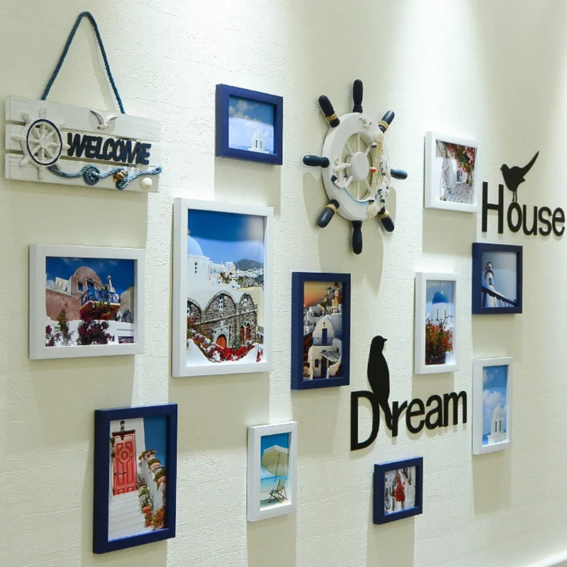 

11PCS Photo Frame Set Hanging Wall Decor Living Room Bedroom DIY Family Picture Frames Living Room Hallway Wall Decoration Home