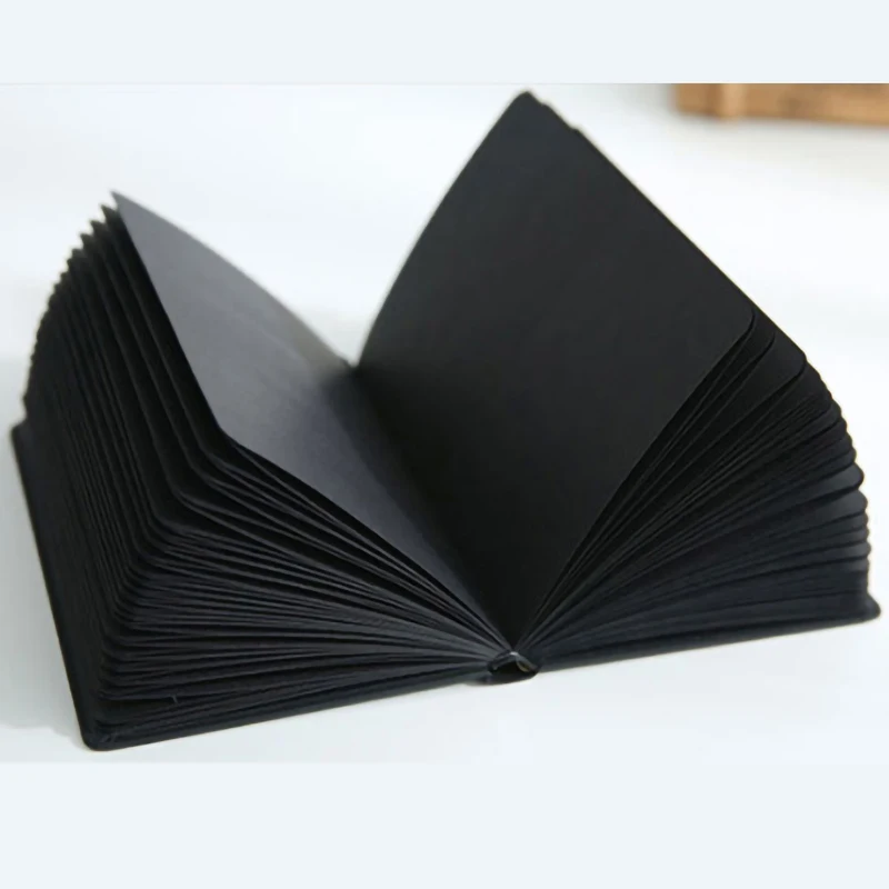 Полностью черный блокнот бумага без рисунка внутренняя страница 96 листов 32k 128*186