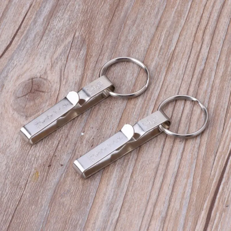 Держатель для ключей из нержавеющей стали аксессуар с разрезом кольцо-Зажим