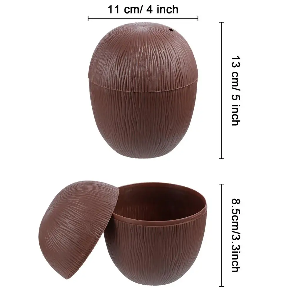 3 шт. Гавайские пластиковые кокосовые чашки с гибискусом|Бутылки для воды| |