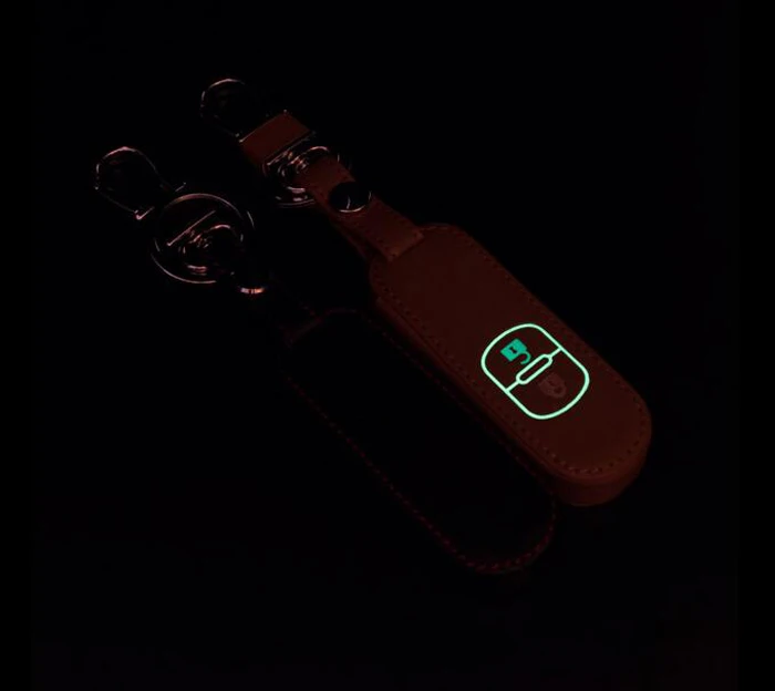 2/3 кнопки смарт световой авто чехол держатель для ключа брелок ключей из кожи Mazda