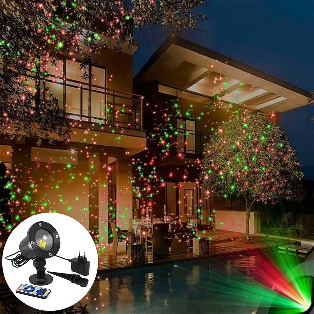 

LED Fairy Full Sky Star Laser Projector Light Xams Outdoor Landscape Spotlight for Wedding New Year Home Party Garden Lawn Decor