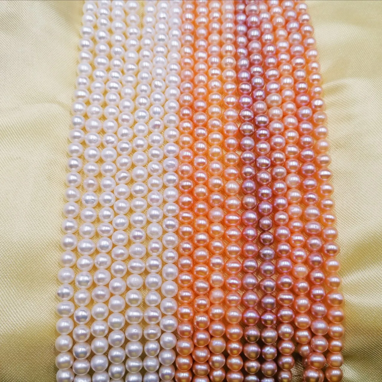 

Ожерелья из пресноводного жемчуга круглой формы размером 5-6 мм, идеальный блеск для ювелирных изделий