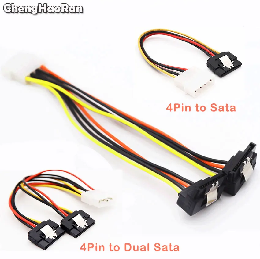 ChengHaoRan SATA силовой кабель сплиттер Molex 4pin Male to Serial ATA двойной женский Y жесткий диск