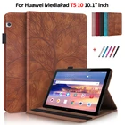 Чехол для планшета Huawei Mediapad T5 10, 10 дюймов, 1 дюйм, чехол-бумажник с тисненым деревом, чехол для Huawei Mediapad T5, чехол 10,1 дюйма