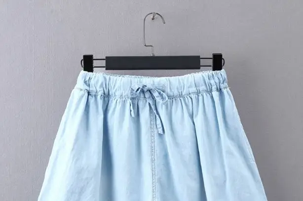 Модные женские повседневные джинсовые шорты с карманами и дырками синие