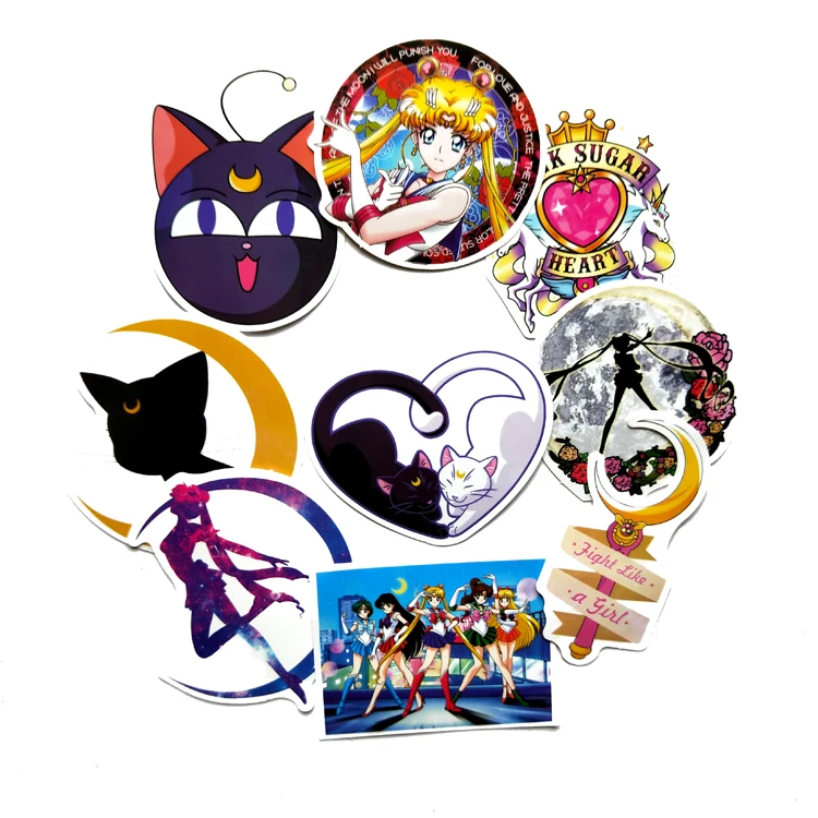 9 шт. Изысканная Сейлор Мун Автомобильная декоративная наклейка для автомобиля