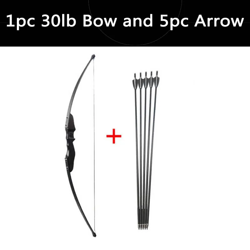 30lbs bow and arrow Лук и стрела Рекурсивный лук охотничий снятый лук 30lbs/40lbs со стрелами из стекловолокна, стрела трубка для стрельбы из лука охота стрельба - Цвет: 30lbs bow and arrow