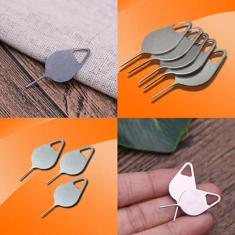 

5PC Universal Carbon Steel Mobile Phone SIM Card Tray Needle Eject For Apple Removal Extractor Samsung Pin Q6O6