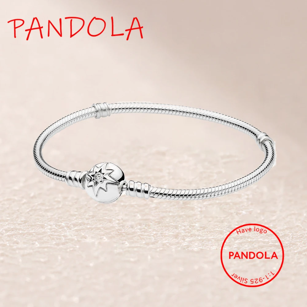 

590735CZ Genuine Bracelet With Starry Night Clasp