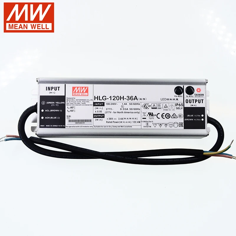 MEAN WELL HLG 120H серия DC12V 24V 36V 48V 42V 54V 120W Водонепроницаемый одиночный выход
