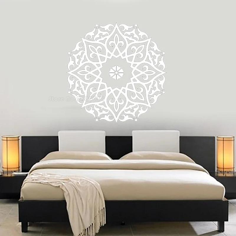 Узор символа Вселенной Космос настенная виниловая наклейка Мандала индийского религиозного духовного современного дома для спальни мурал декор LL391.