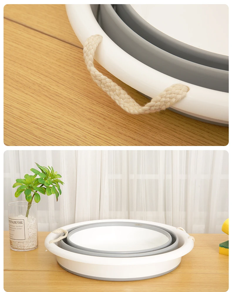 Большая емкость 30л Силиконовое Ведро складное ведро с ручкой на открытом воздухе