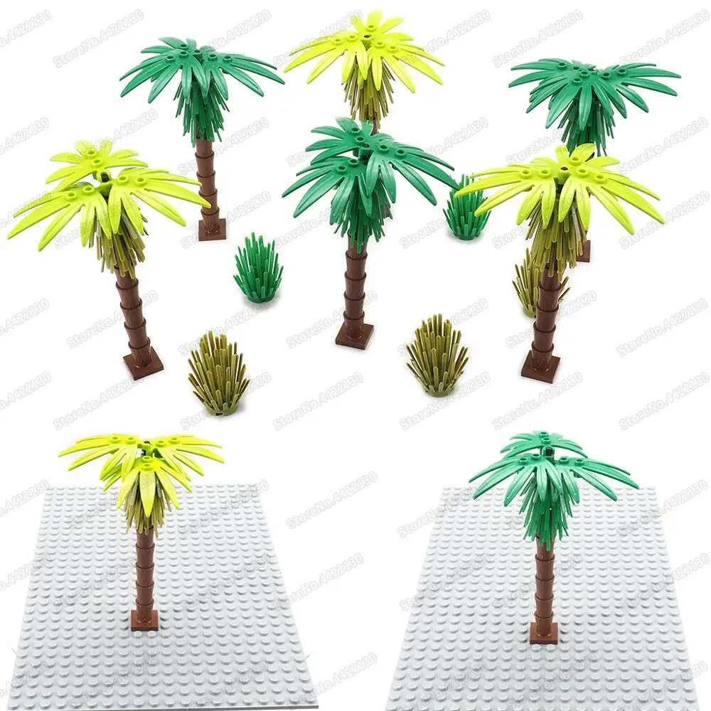 Озеленение дерева Строительный блок завод сборка город МОС фигурки уличный вид