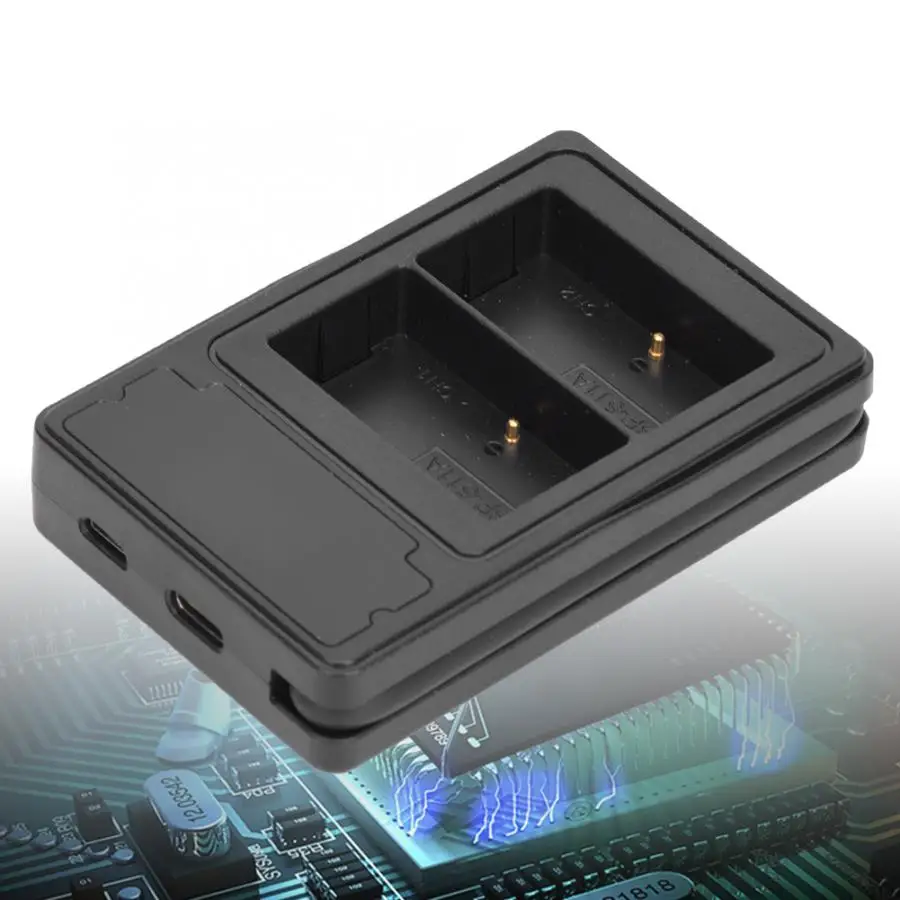 Зарядное устройство с ЖК дисплеем и двойной зарядной станцией для камер зарядное