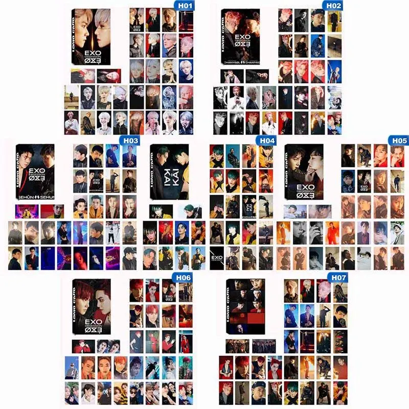 

New 30Pcs/set KPOP EXO New OBSESSION 6th Album Photo Card Self Made LOMO Card Photocard