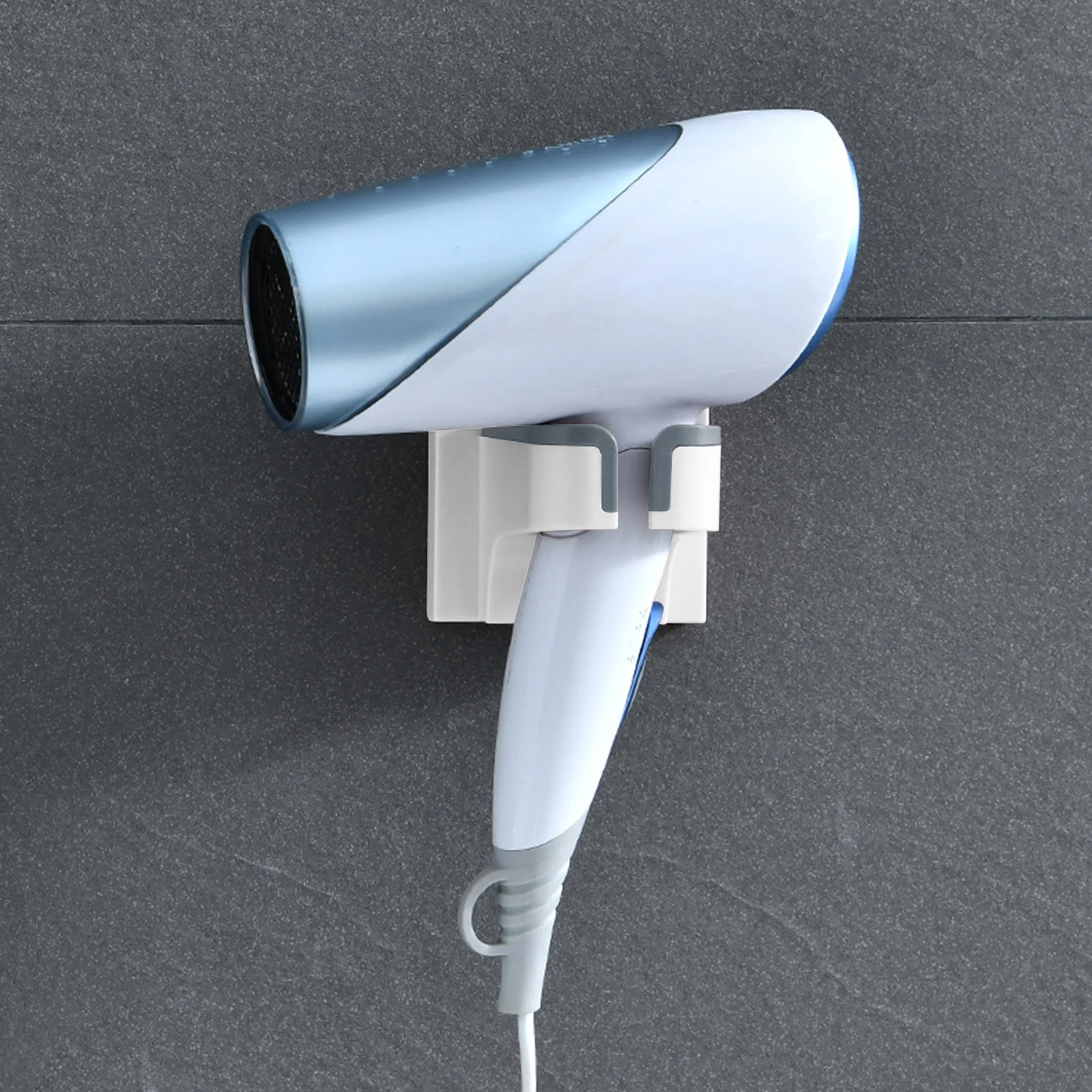 

Hair Dryer Holder Wall Mounted Storage Rack Bathroom Dryer Stand Bathroom Accessories Punch-free Shelf Storage Organizer superb