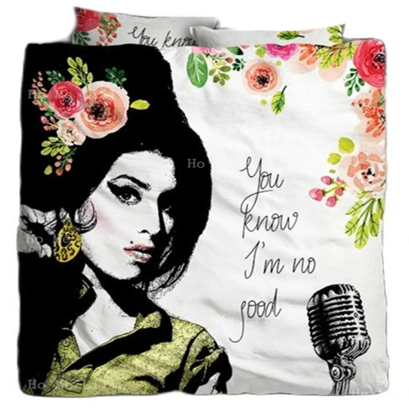 

Пододеяльник Amy No Good винтажный комплект постельного белья с принтом Поп звезды Ультра мягкий с галстук молнией и наволочками полный размер