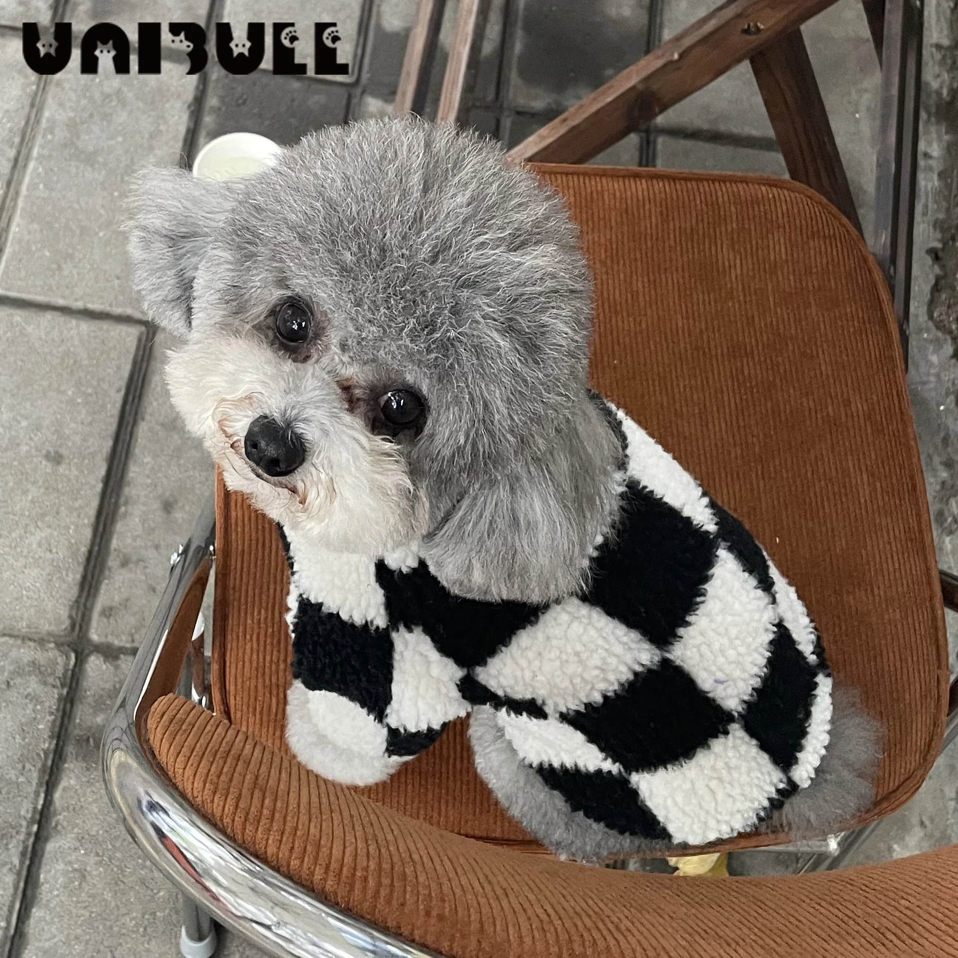 

Одежда UNIBULL для маленьких собак, пальто, осенне-зимняя одежда для собак, оптовая продажа, в клетку, Бишон, Тедди, шнауцер, плюшевое пальто для ...