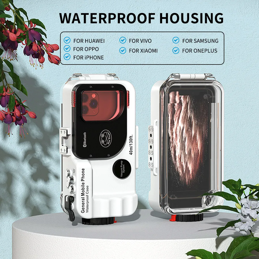 

Seafrogs 40m/130ft Universal Waterproof Housing Diving Phone Case Cover Bag For Huawei P30 pro/P20,Samsung etc Mobile Phone