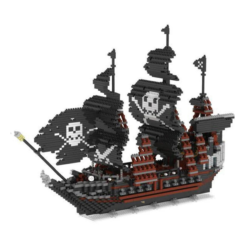 YZ Titanic Caribbean пиратский парусник с черным жемчугом корабль лодка 3D модель DIY мини-строительство алмаз маленькие блоки кирпичи игрушка без коробки