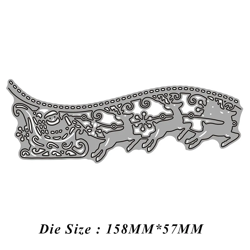 2021 Новое поступление Рождественский олень кружевные металлические Вырубные