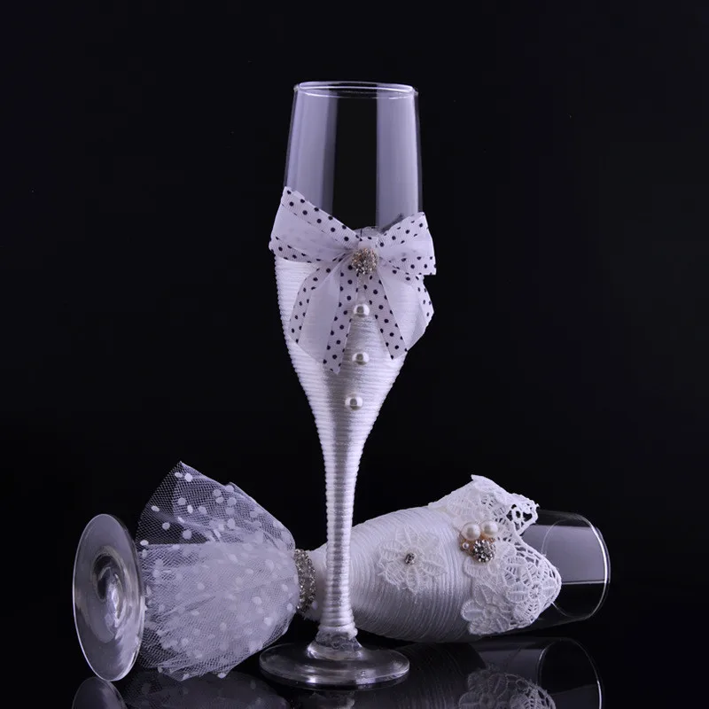 Стеклянный набор для свадебного платья 2 шт./компл./набор сделай сам кружево
