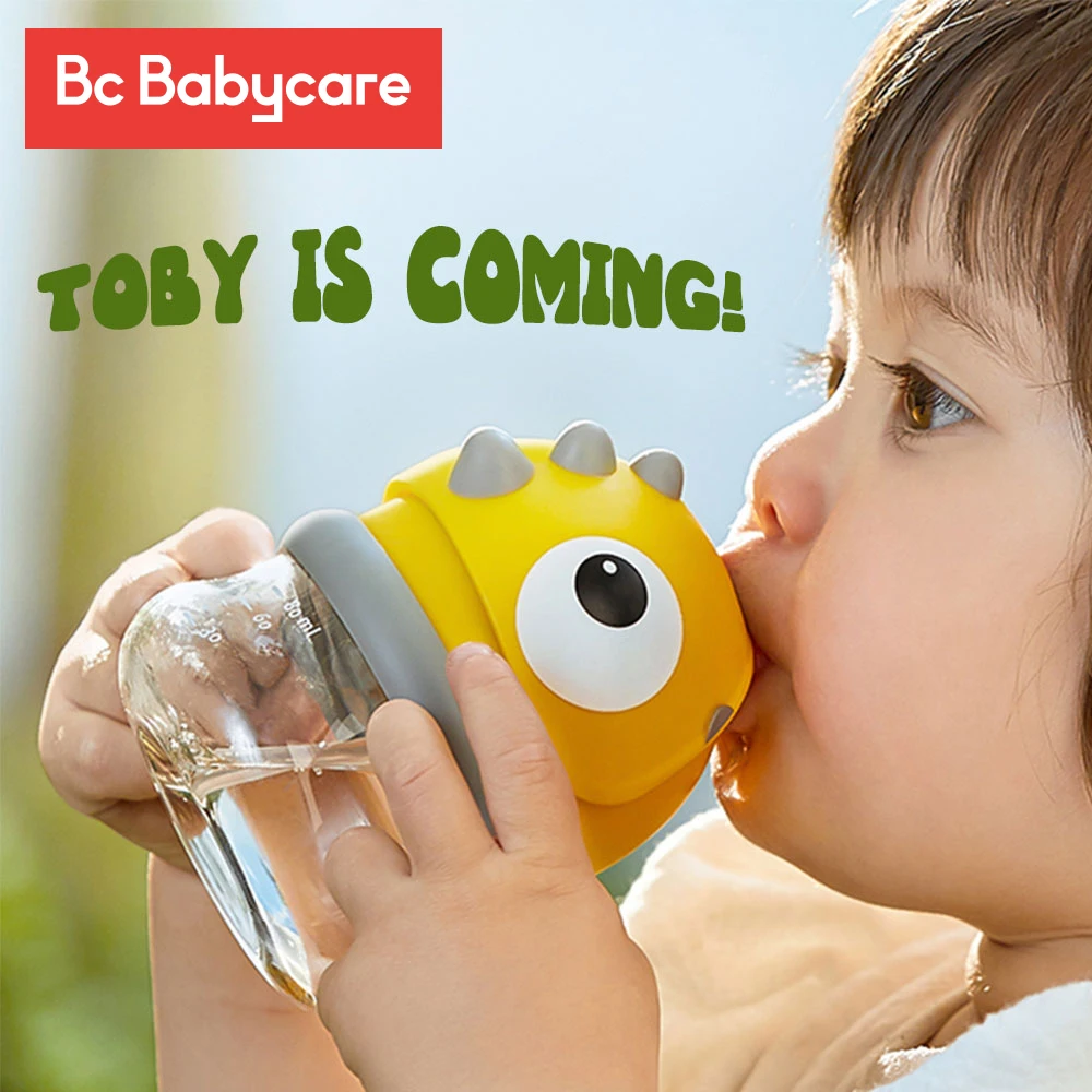 

BC Babycare Kids Training Sippy/Duckbill Cup Gravity Ball Outdoor Portable Baby Leakproof Dinosaur Handle/Sling Water Bottles