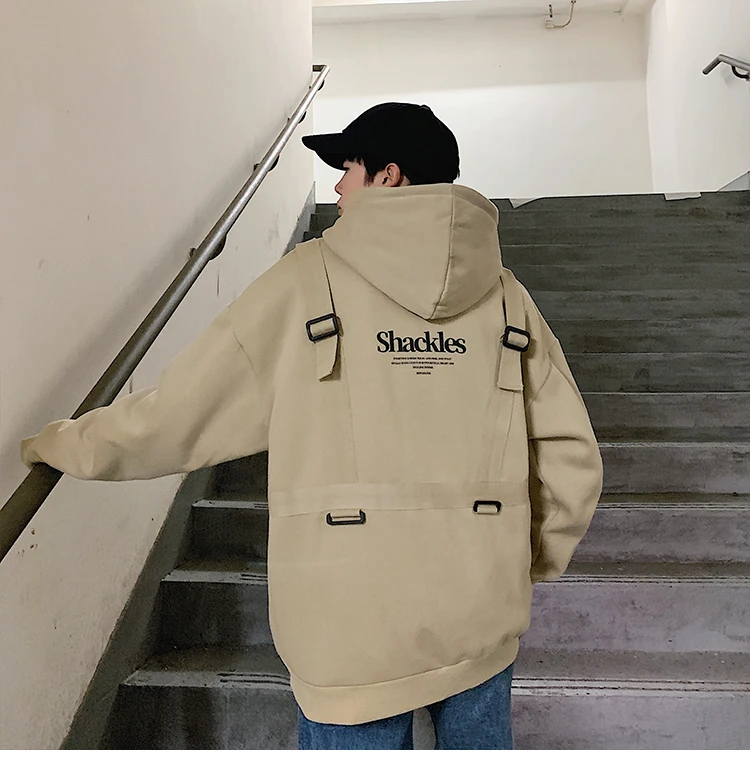 LAPPSTER, мужские толстовки Harajuku с лентами,, Мужская негабаритная Японская уличная одежда, хип-хоп толстовки, корейская мода, худи с капюшоном