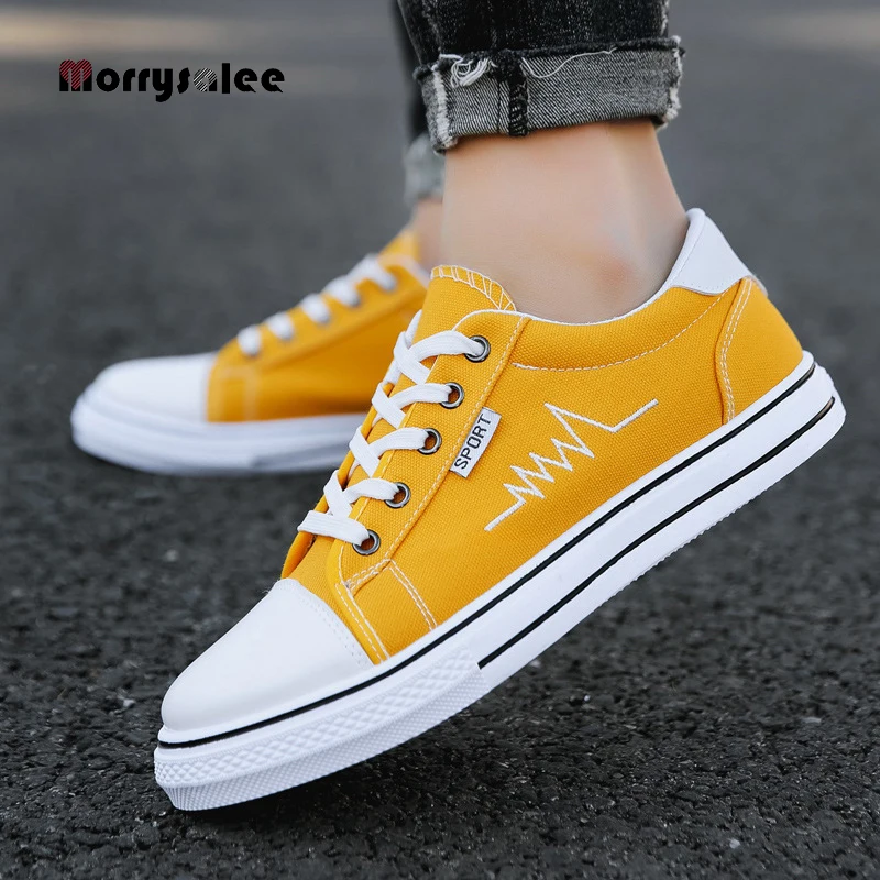 

2022 New Male Canvas Shoes Yellow Men Vulcanize Shoes Comfort Men Shoes Fashion Sneakers Men Casual Shoes Men Breathable