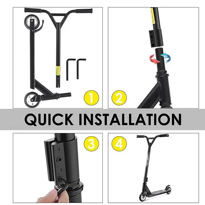 Двухколесный скутер с максимальной нагрузкой 100 кг скейтборд для спорта на