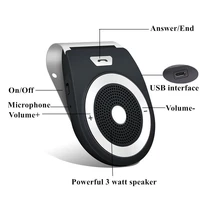 new bluetooth car speakerphone bluetooth hands free speaker motion auto on car kit music player wireless visor audio receiver