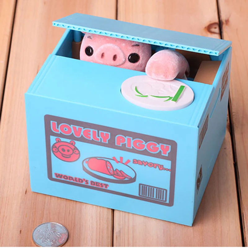 Копилка электрическая в виде банкомата автоматическая коробка для хранения