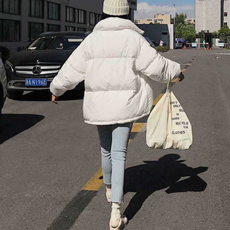 Зимняя женская куртка модная теплая парка с воротником стойкой Женское пальто