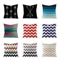 fashion geometry wave pattern arrow print pillowcase home decoration linen sofa pillow case chair car comfortable cushion cover