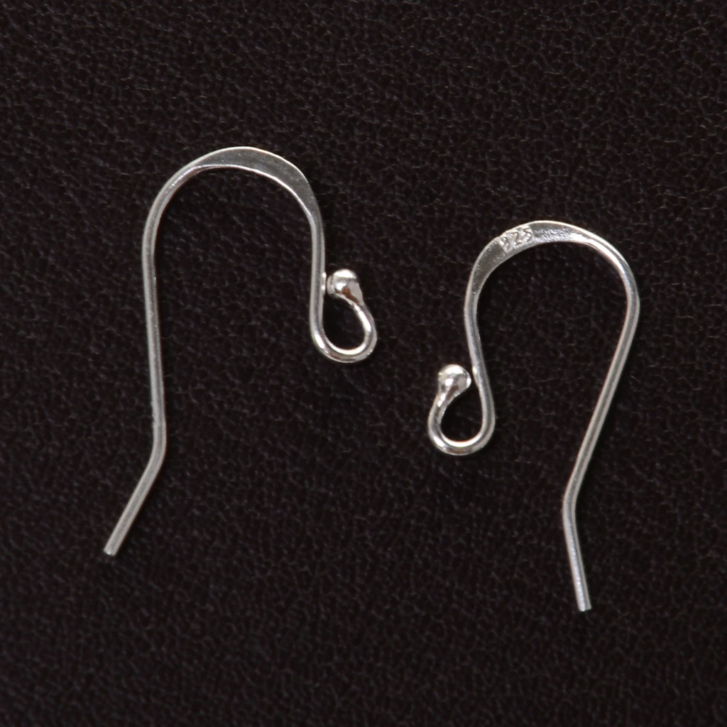 

925 Sterling Silver Earrings Beads Hooks for DIY Jewelry Findings