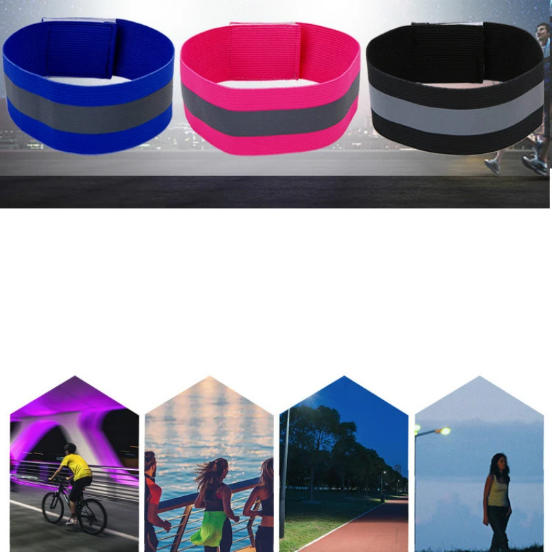 Светоотражающие ленты эластичный наручный браслет ремешки на лодыжку с
