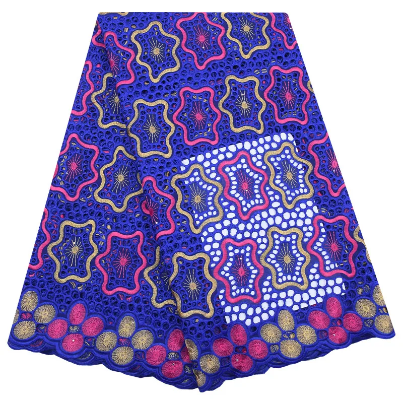 Хлопковая кружевная ткань Kalume в африканском стиле высококачественное