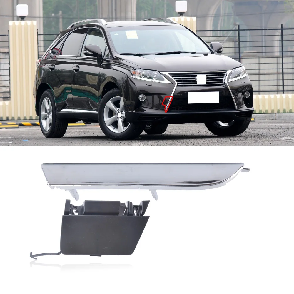 Крышка QX для Lexus RX270 RX350, крышка переднего бампера для прицепа, накладка на ленту, крышка для буксировочного крючка, хромированная накладка, замена корпуса
