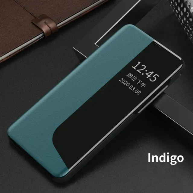 

Leather Window View Smart Flip Case for Huawei P40 P20 P30 Pro lite E plus Mate 20 y7p y6p y5p Magnetic P Smart 2019 Phone Cover